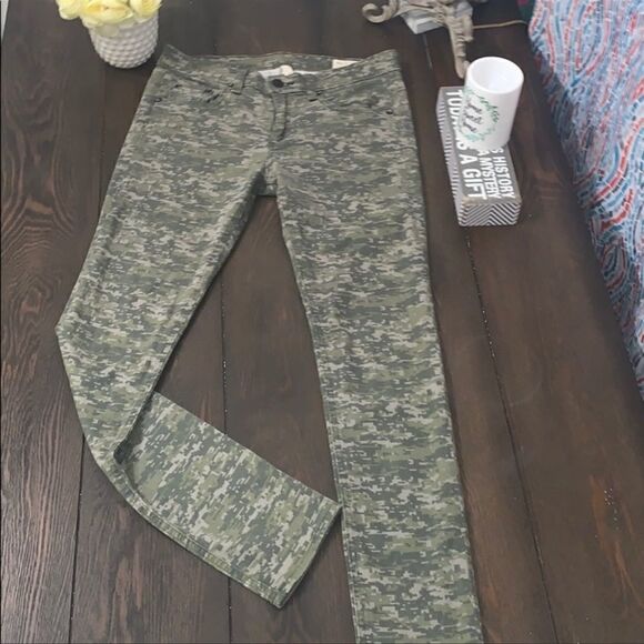 Rag & Bone Pixel Camo Green Skinny Jeans 28 - Picture 2 of 6